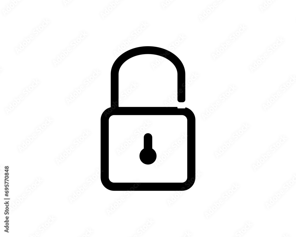 Lock security protection icon vector symbol design illustration Lock security protection icon vector symbol design illustration