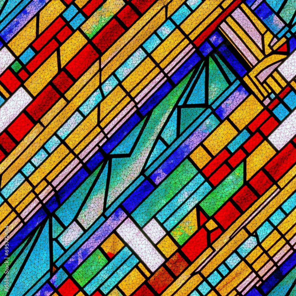 Ethereal Elegance - Seamless Stained Glass Texture (2048x2048) Nº14 Ethereal Elegance - Seamless Stained Glass Texture (2048x2048) Nº14