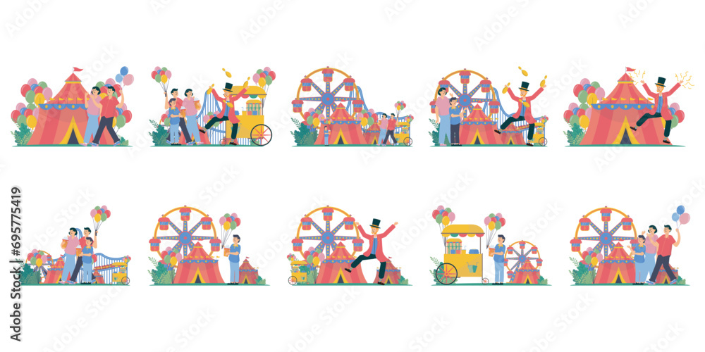 Fun Fair Carnival Illustration Fun Fair Carnival Illustration