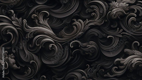 Black Canvas Aquatic Patterns