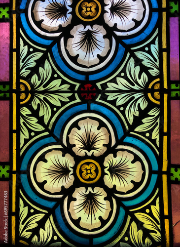 Medieval stained glass pattern