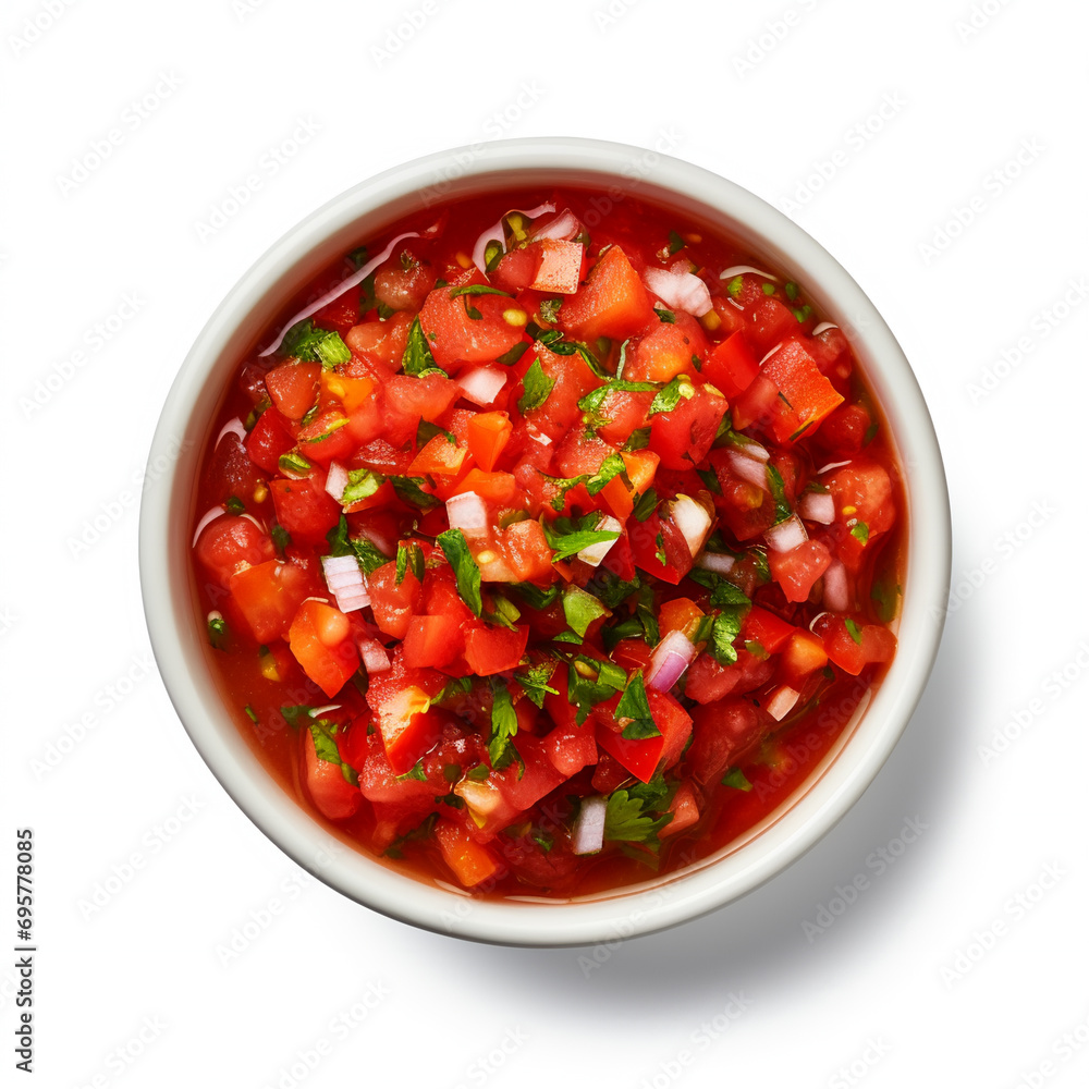 salsa isolated on white background, AI Generative. salsa isolated on white background, AI Generative.