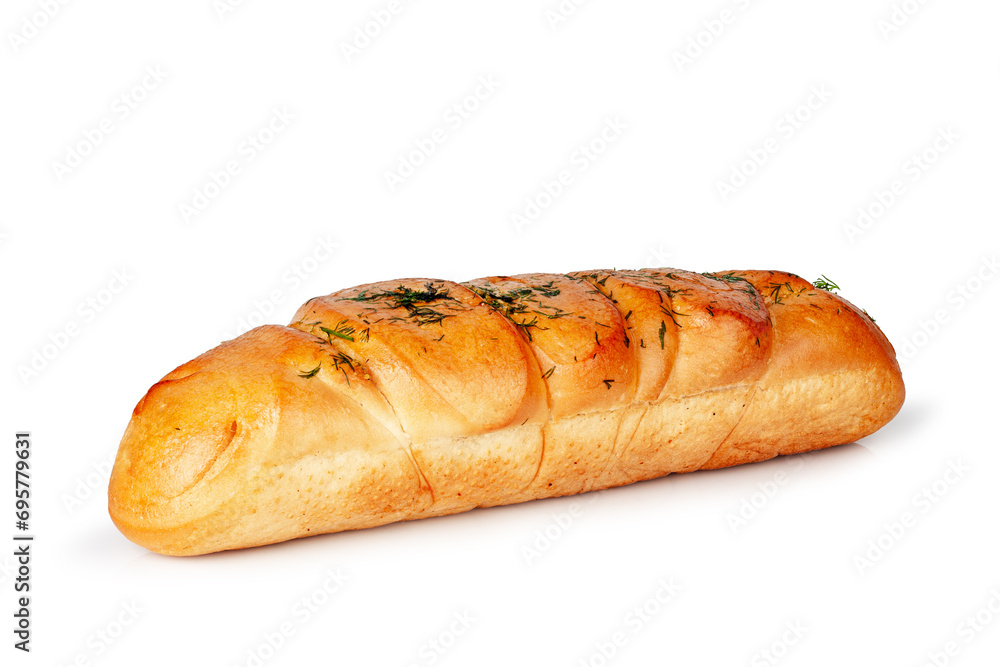 Loaf of bread isolated on a white background