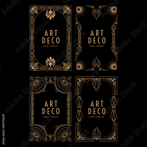 Art Deco Portrait Frame Illustration