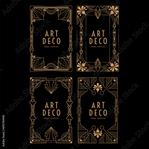 Art Deco Portrait Frame Illustration