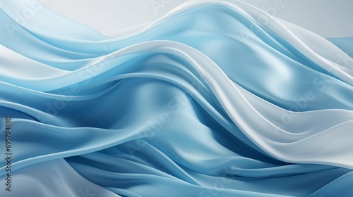 A Powder Blue and White Flowing Fabric Backdrop © Adam