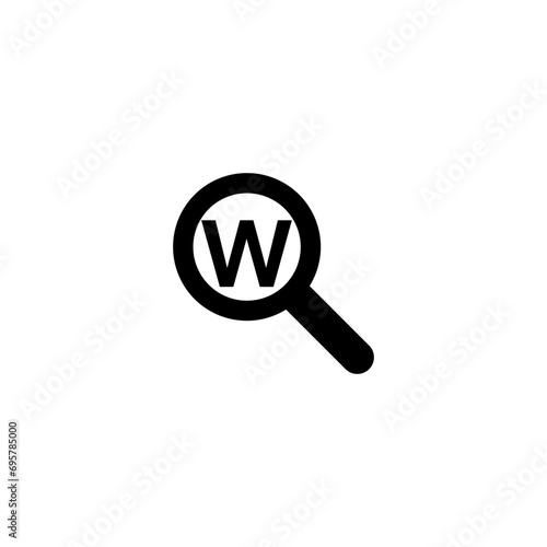 Search Word icon isolated on white background
