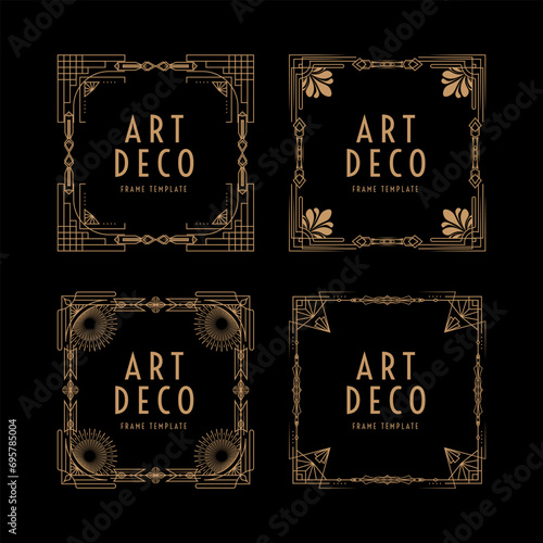 Art Deco Square Frame Illustration