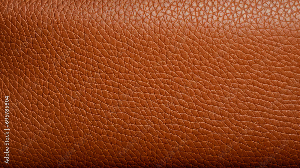 Fototapeta premium Beautiful luxury brown leather background, surface graceful textured background, leather texture, copy space, close-up, macro.