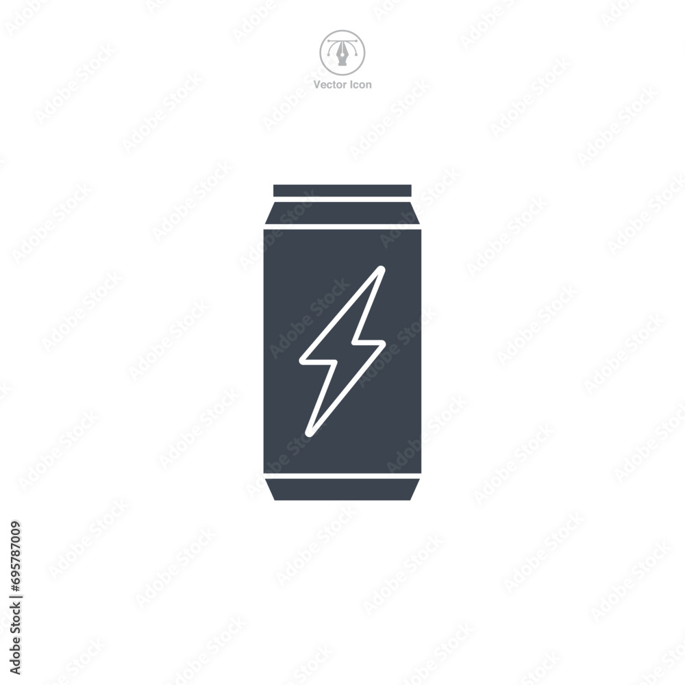 Energy Drink Can Icon symbol vector illustration isolated on white background Energy Drink Can Icon symbol vector illustration isolated on white background