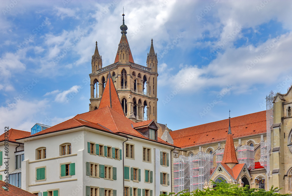 The Cathedral of Notre Dame of Lausanne in Swiss