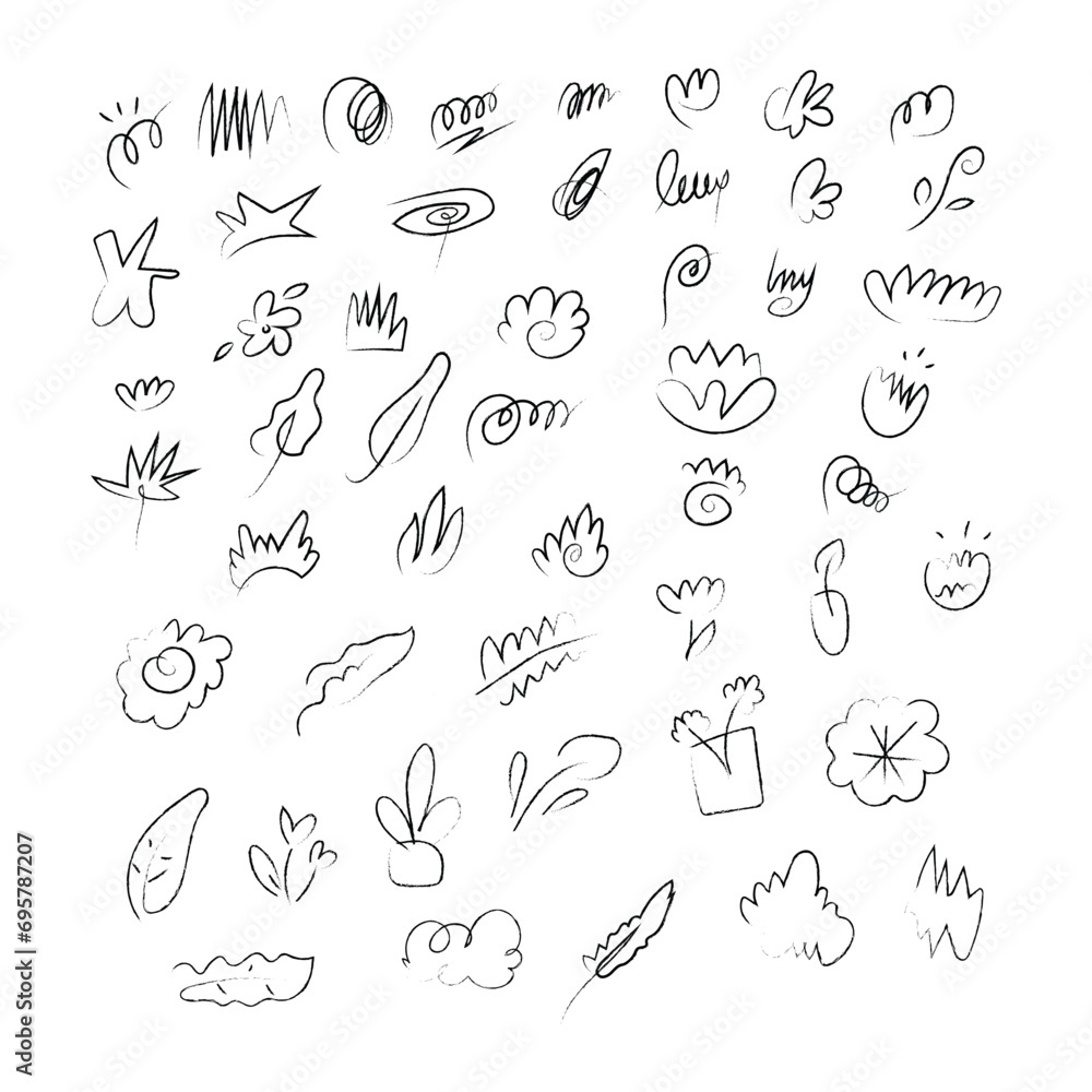 abstract line outline line art flower leaf pattern abstract line outline line art flower leaf pattern