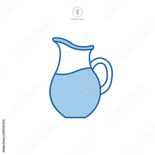 Pitcher Icon symbol vector illustration isolated on white background