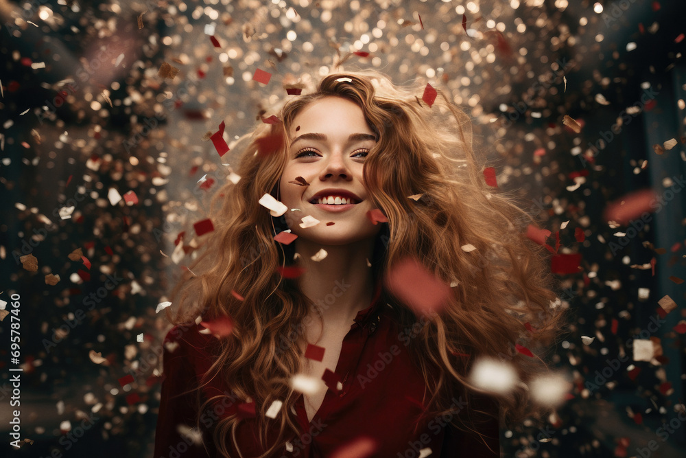 Attractive young woman having fun on the party Attractive young woman having fun on the party