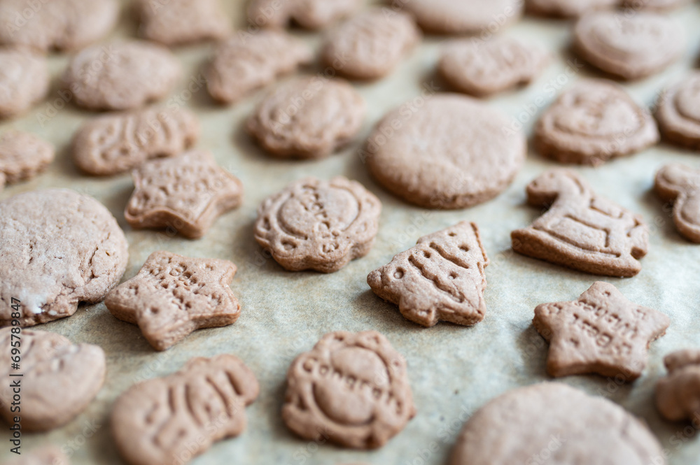 Homemade gingerbread making before Christmas. Homemade gingerbread making before Christmas.