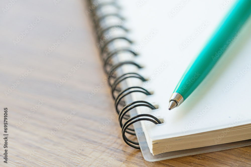 Close up pen and notebook Close up pen and notebook