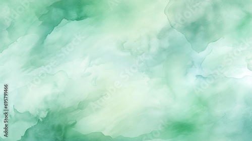 Abstract background in seafoam green watercolor photo