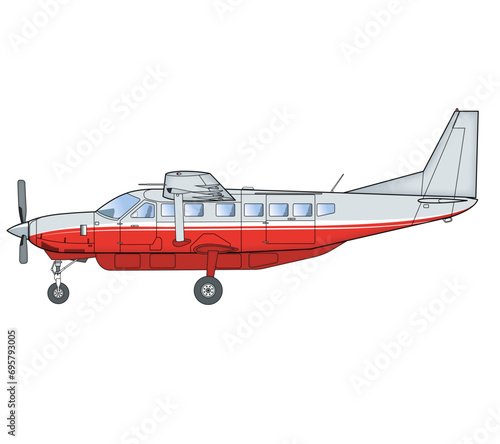 Einmotoriges Turbinen-Transportflugzeug
