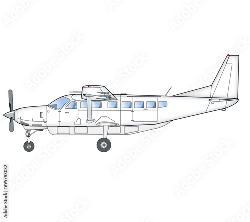 Einmotoriges Turbinen-Transportflugzeug