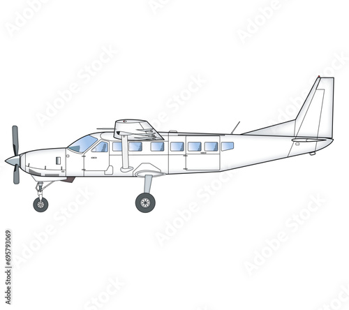 Einmotoriges Turbinen-Transportflugzeug