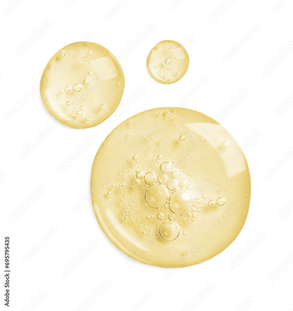Serum on white background, top view. Skin care product Serum on white background, top view. Skin care product