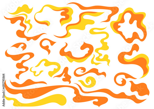Swirl cloud, smoke, water flow illustration vector dreamy set freestyle, texture, symbol, handwriting, ink, eastern, dragon pack bundle, fluid, calligraphy, silk, fly, smell fluid