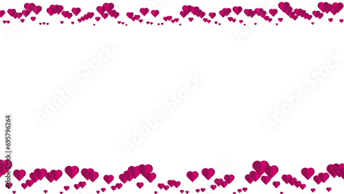 Heart border. Love frame best for Anniversary or wedding invitation card.