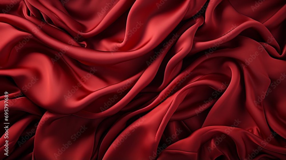 A bold maroon fabric cascades elegantly over a smooth red background, exuding passion and sophistication in its simplistic beauty A bold maroon fabric cascades elegantly over a smooth red background, exuding passion and sophistication in its simplistic beauty