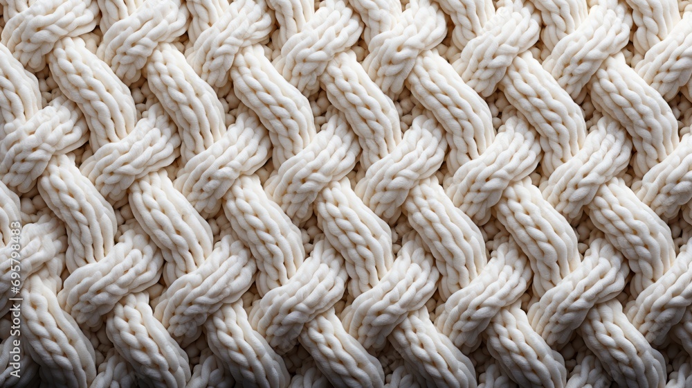 A intricate web of delicate fibers intertwine, creating a textured masterpiece of crochet and rope on a pristine white surface A intricate web of delicate fibers intertwine, creating a textured masterpiece of crochet and rope on a pristine white surface