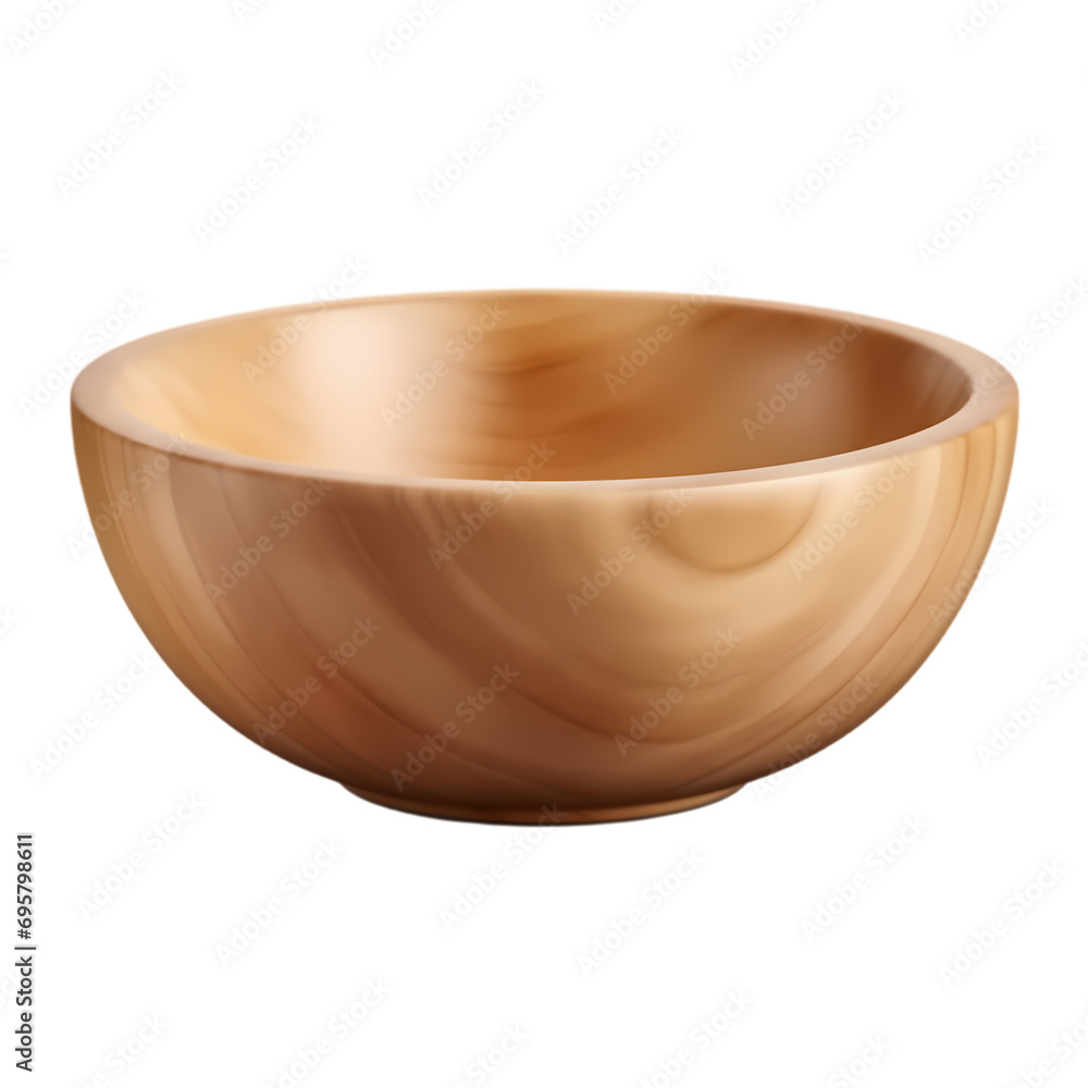 Wooden bowl isolated on transparent background Wooden bowl isolated on transparent background