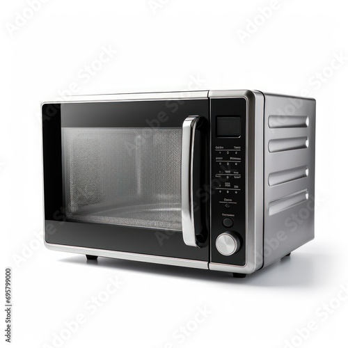 Microwave on a white background