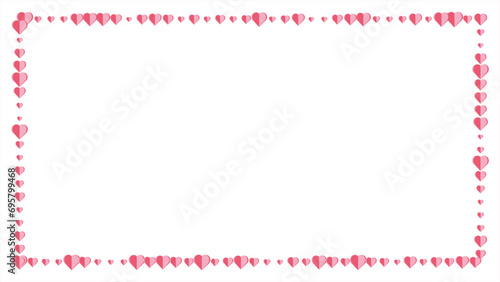 Heart shape border. Love frame best for greeting invitation card.