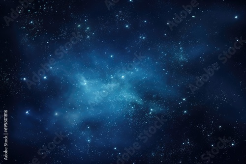 Glittering star cluster in a deep blue cosmic ocean