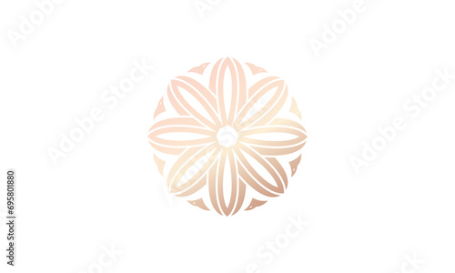 Letter V Sun Flower Logo