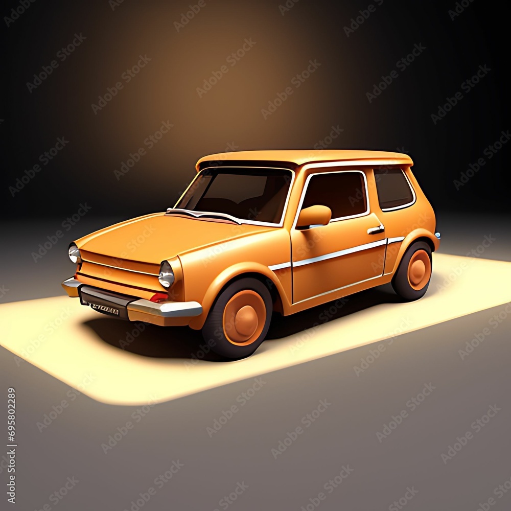 3d render of car using generative ai 