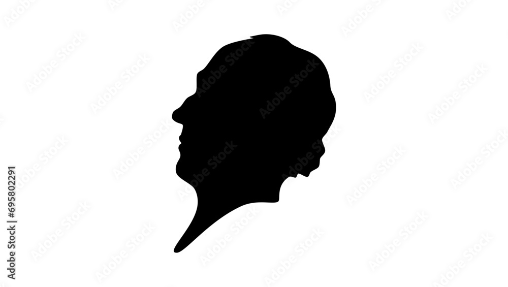 Charles Grey, 2nd Earl Grey, black isolated silhouette