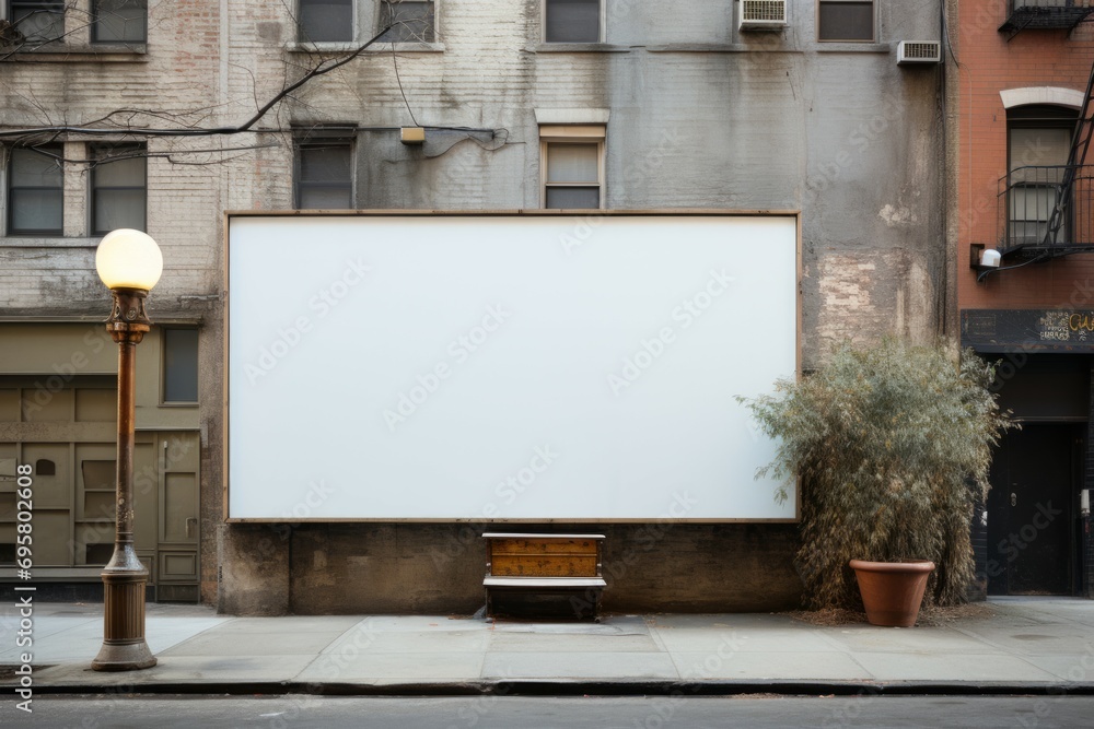 large mock up billboard city building. Resolution and high quality beautiful photo