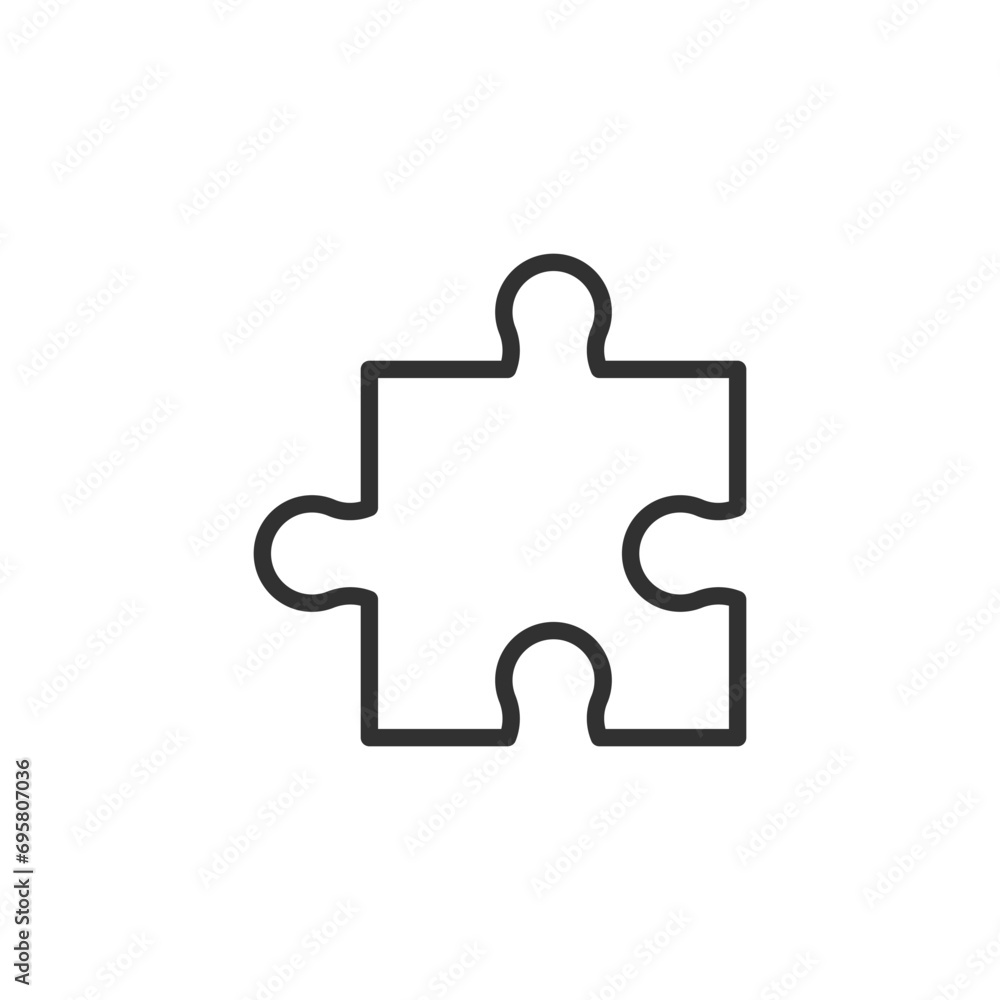 Puzzle, linear icon. Line with editable stroke Puzzle, linear icon. Line with editable stroke