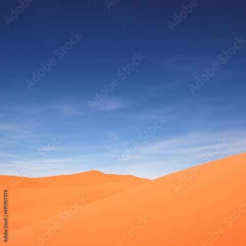 Sand dune at desert witht sky background.