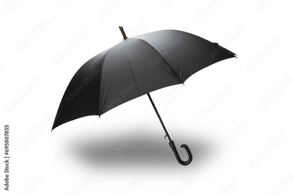 Black umbrella on isolated transparent background. Black umbrella on isolated transparent background.