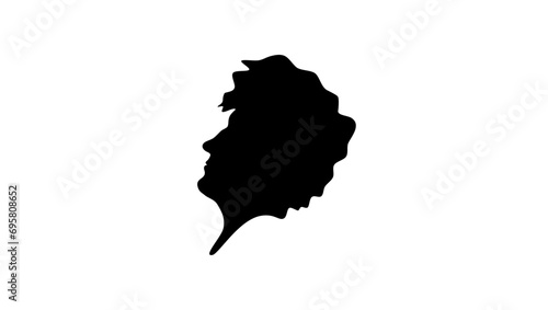 John Herschel, black isolated silhouette