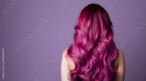 Vibrant Pink Wavy Hairstyle Fashion Beauty Trend