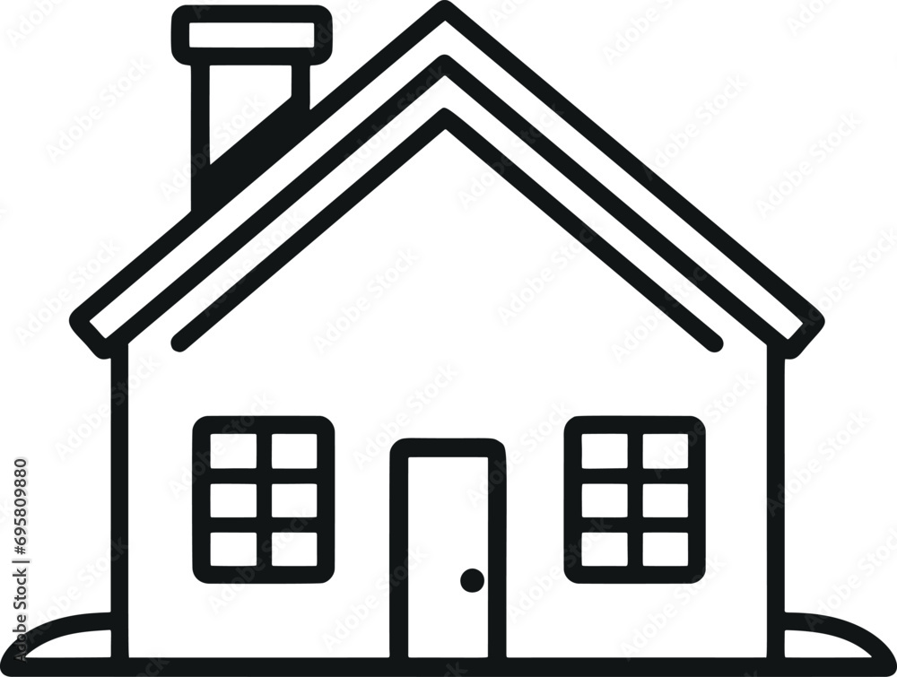 Simplicity meets style: Minimalist House Vector Glyph Flat Illustration Simplicity meets style: Minimalist House Vector Glyph Flat Illustration