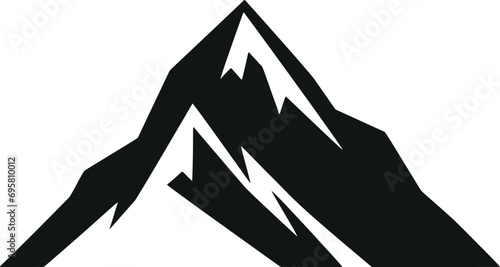 Serenely Simplistic: Mountain Vector Glyphs in Flat Style