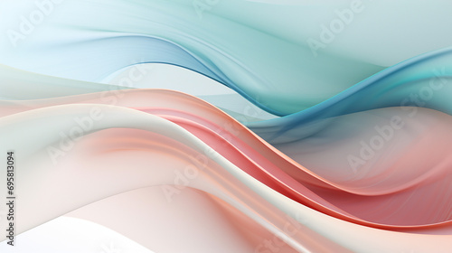 beautiful abstract background with smooth lines and with a smooth transition of gentle blue red and pink colors