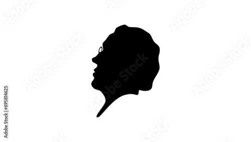 Joseph Louis Gay-Lussac, black isolated silhouette