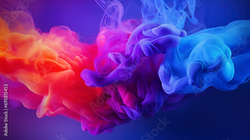 Colorful and bright artistic abstract liquid background. Neon color palette.