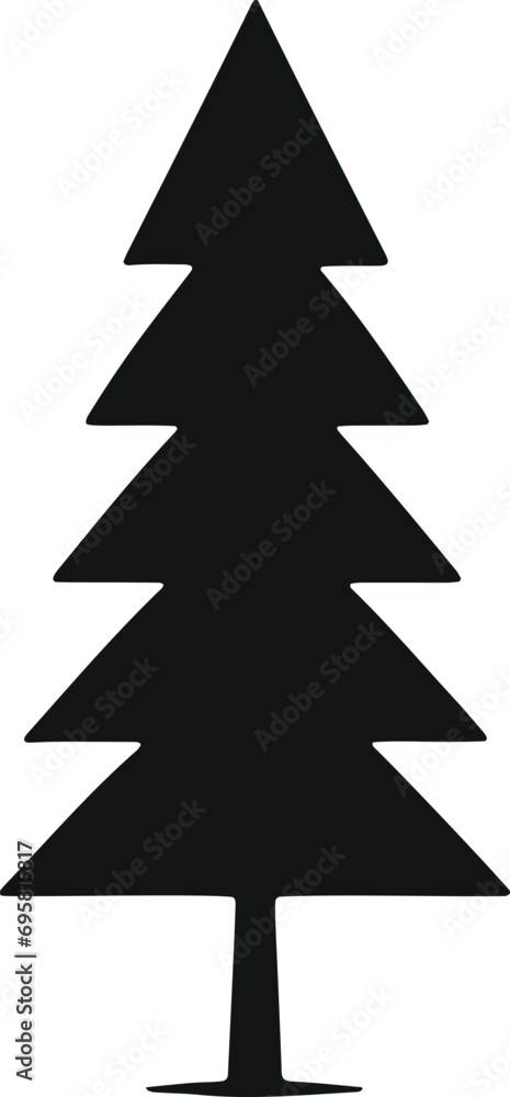 Simplistic Festive Trees: Vector Glyphs Perfect for Minimalistic Christmas Designs Simplistic Festive Trees: Vector Glyphs Perfect for Minimalistic Christmas Designs