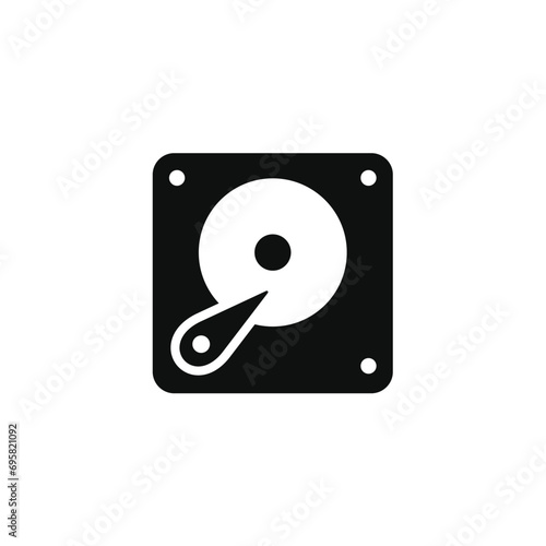 Hard disk icon isolated on transparent background. HDD icon
