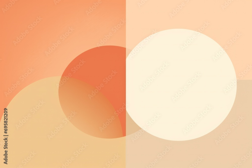 Abstract peach fuzz background with circles. Vector illustration